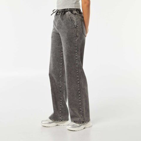 Pantalon denim large style jogging