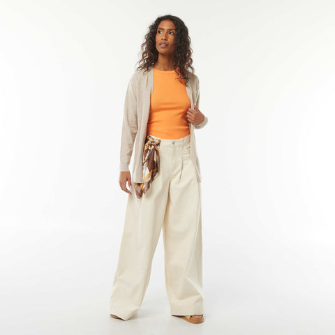 Gilet long en maille fine