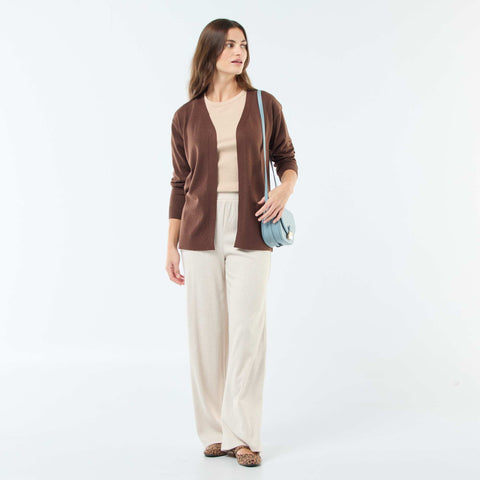 Gilet long en maille fine