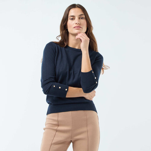 Pull en maille léger col rond