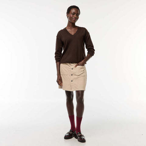 Pull en maille fine col V