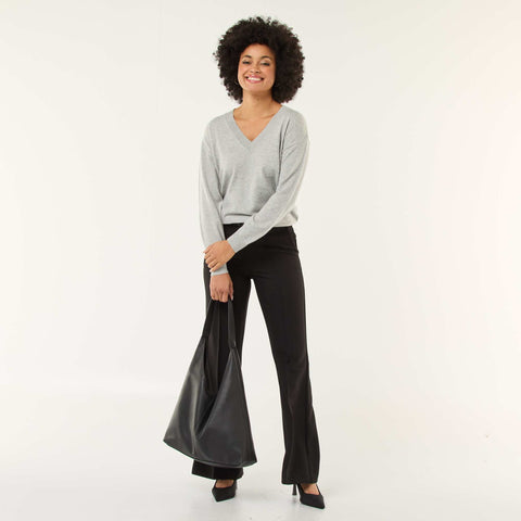 Pull en maille fine col V