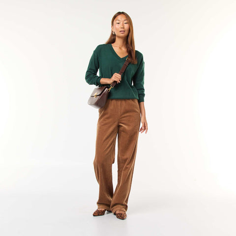 Pull en maille fine col V