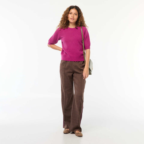 Pull à manches mi-longues en maille tricot