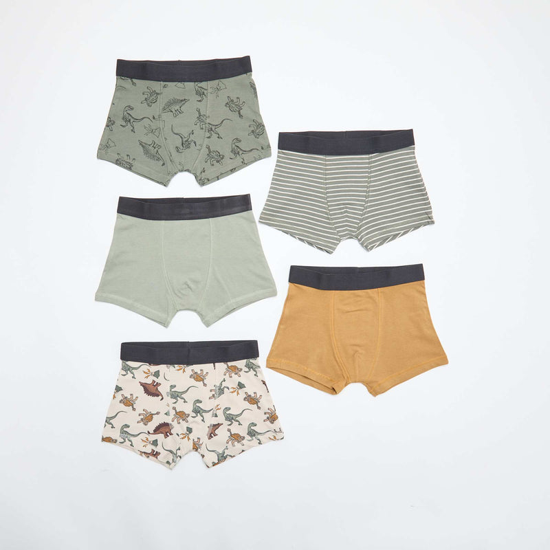 Lot de 5 boxers unis ou imprimés