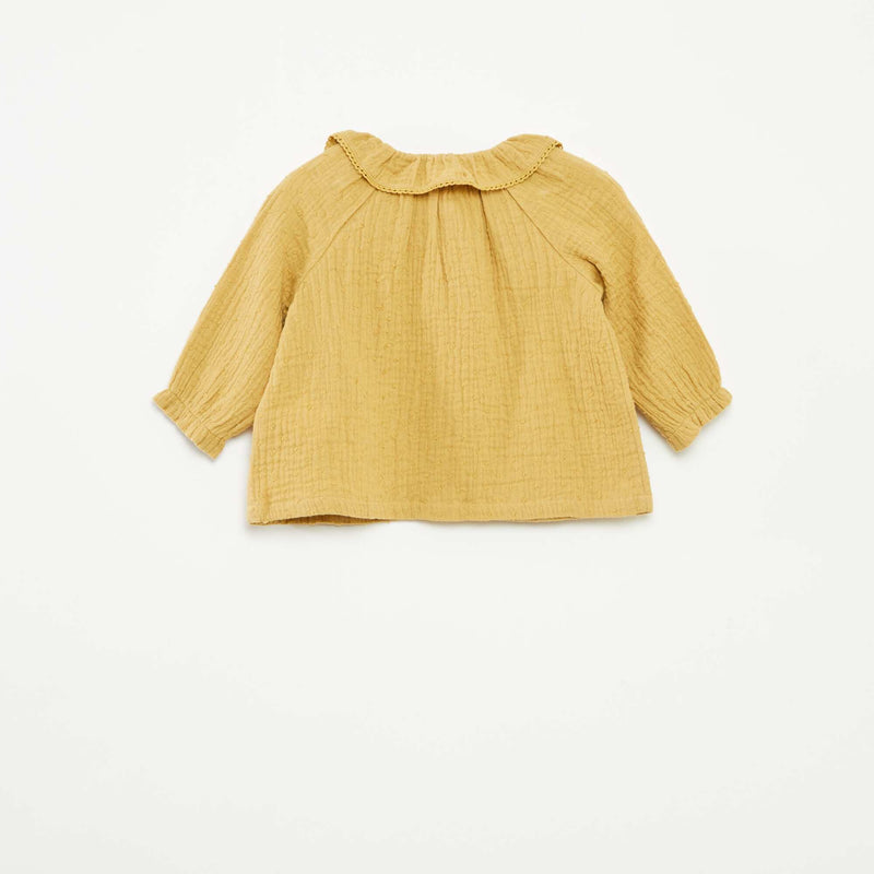 Blouse plumetis en gaze de coton