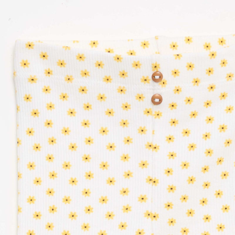 Legging long côtelé à motif