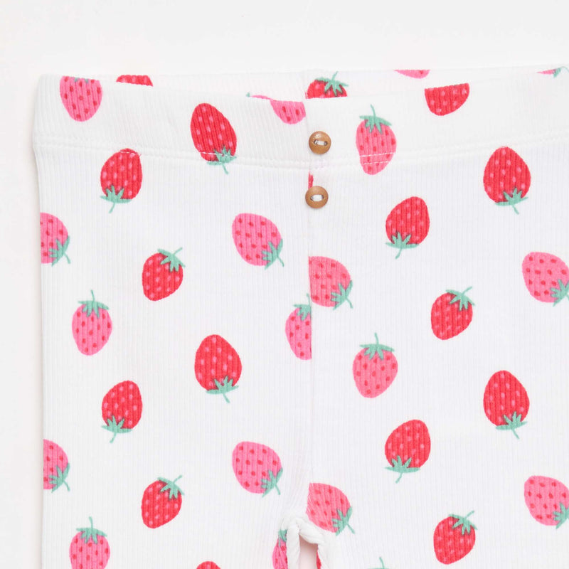 Legging long côtelé à motif