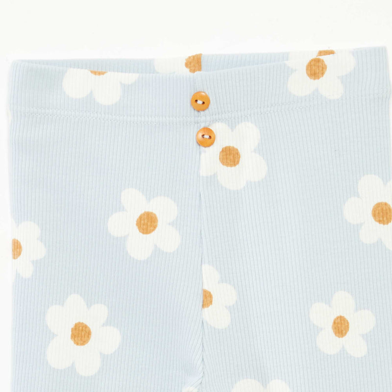 Legging long côtelé à motif