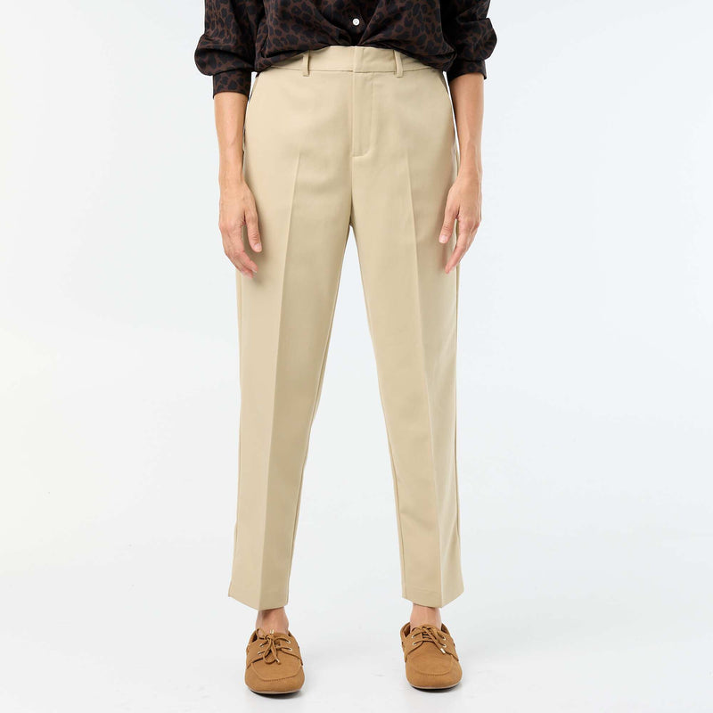 Pantalon cigarette uni pour femme