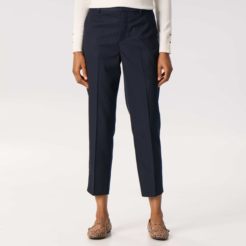 Pantalon cigarette uni pour femme – Bleu – Kiabi Maroc