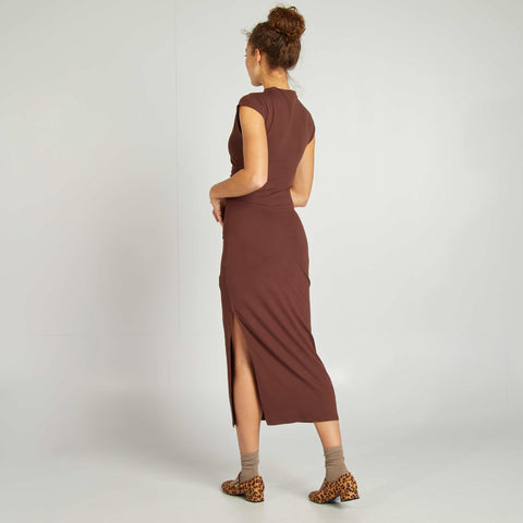 Robe longue effet drapé