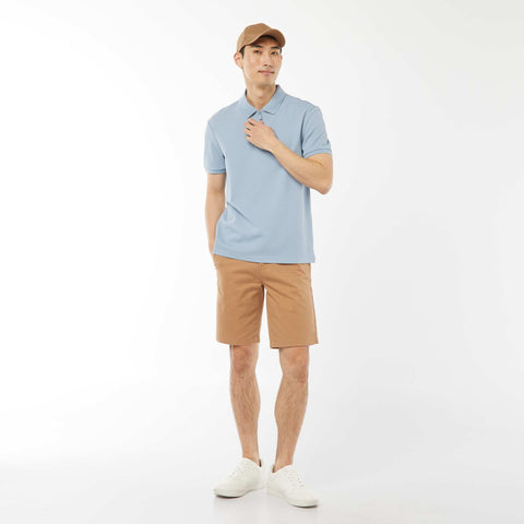 Polo en nid d'abeilles et col zippé
