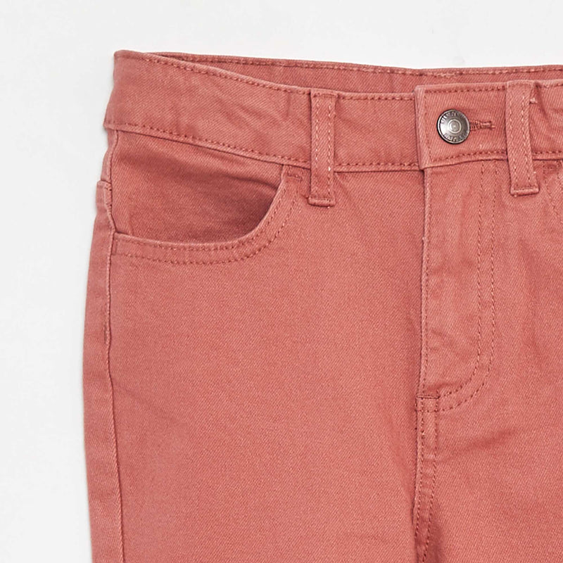 Pantalon flare en twill avec taille ajustable