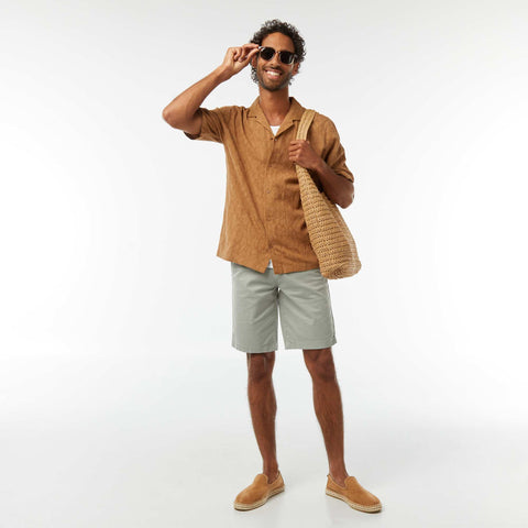 Chemise manches courtes avec broderies