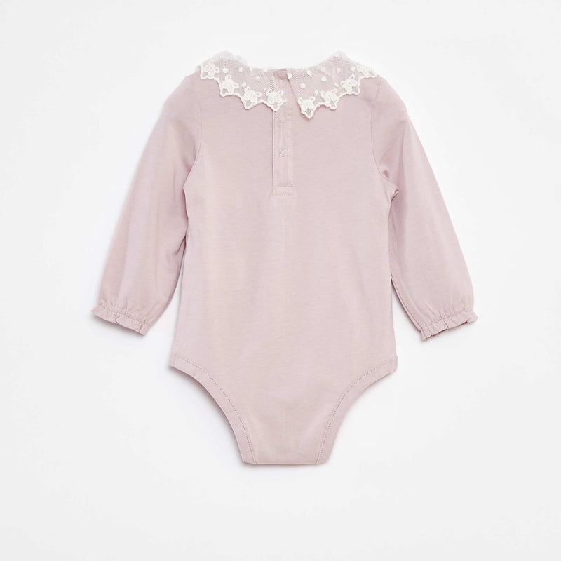 Body avec collerette en dentelle