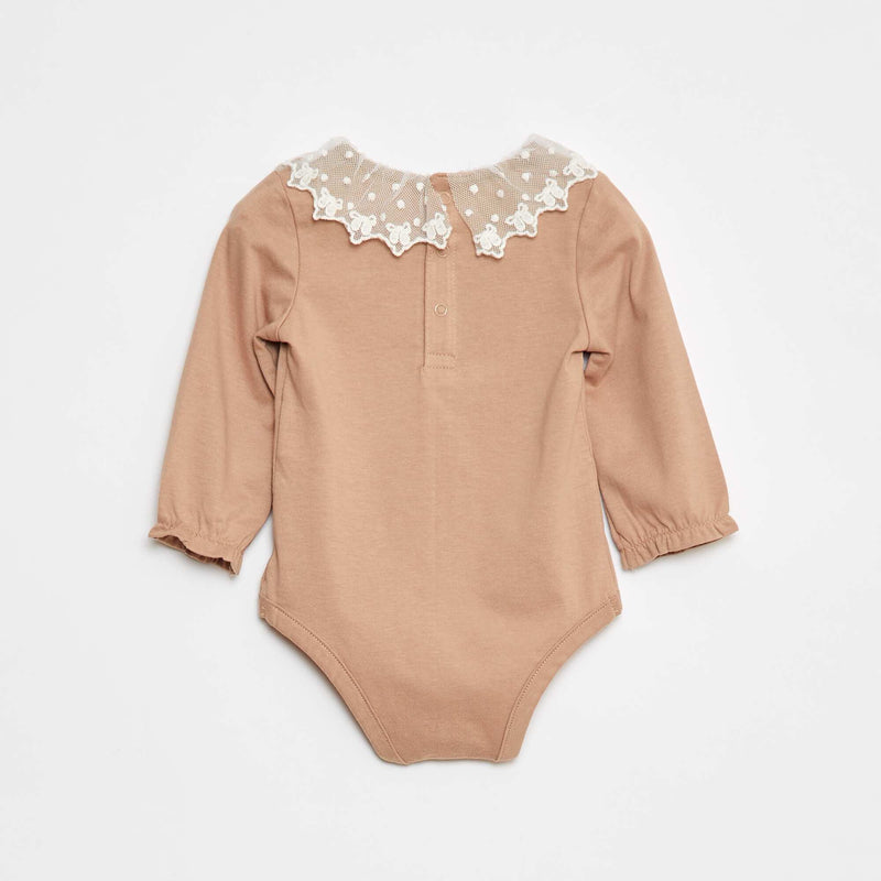 Body avec collerette en dentelle