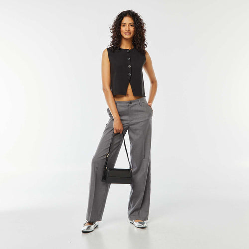 Pantalon city large à pinces