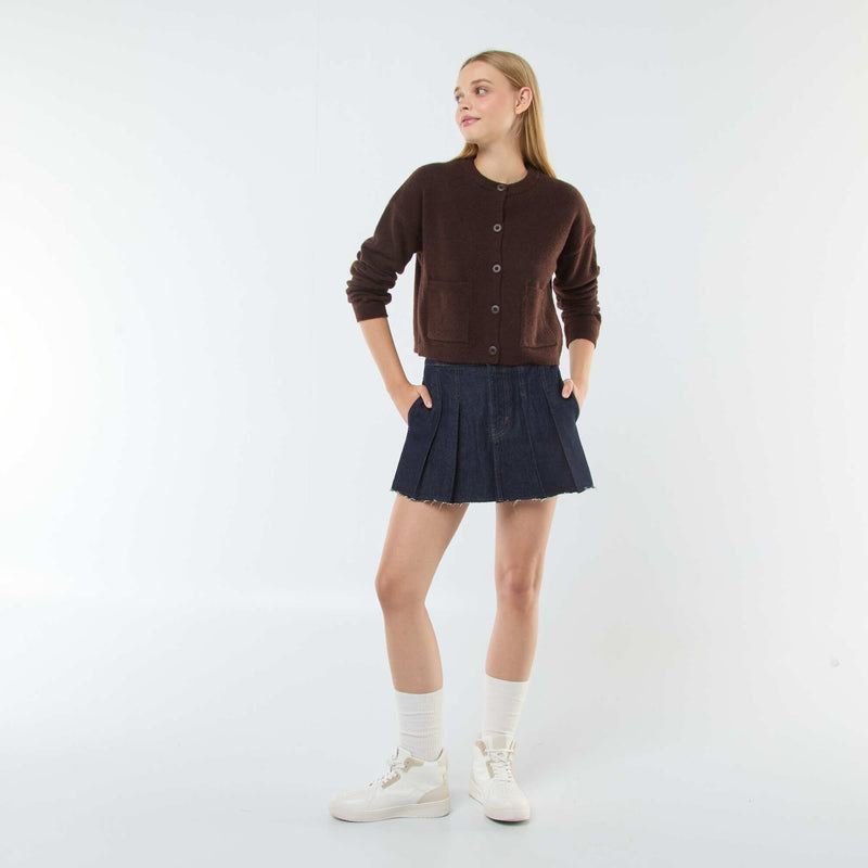 Gilet cropped en maille