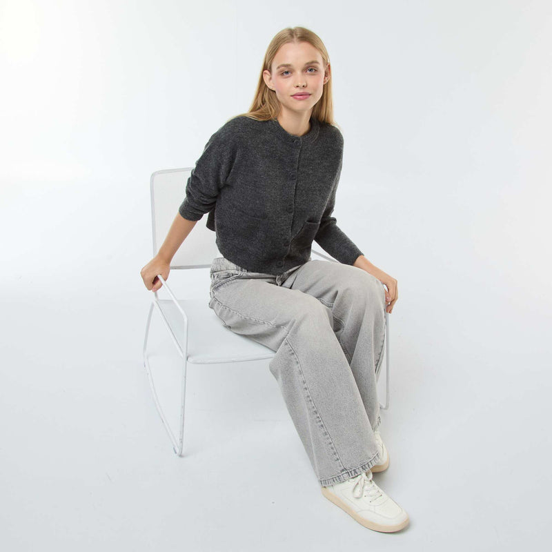 Gilet cropped en maille