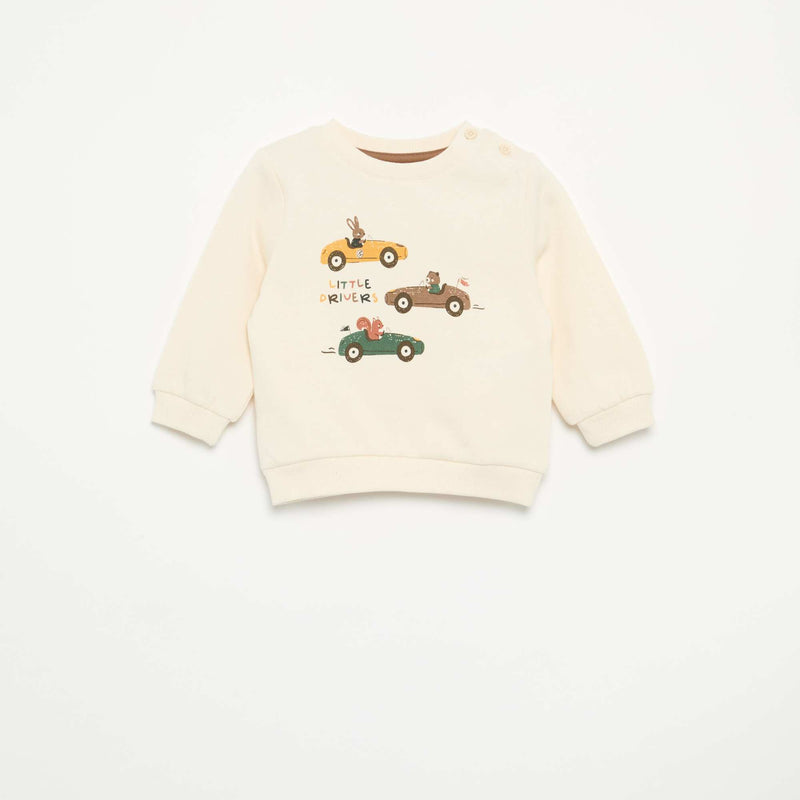 Ensemble 2 pièces sweat + pantalon – Blanc – Kiabi Maroc