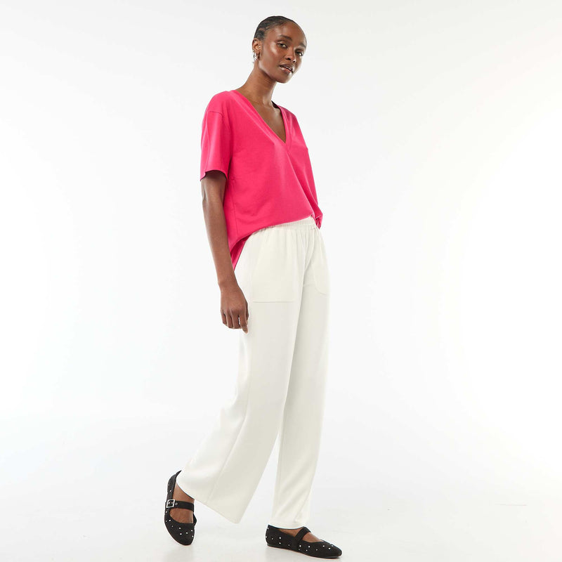 Tee-shirt manches courtes avec encolure en V