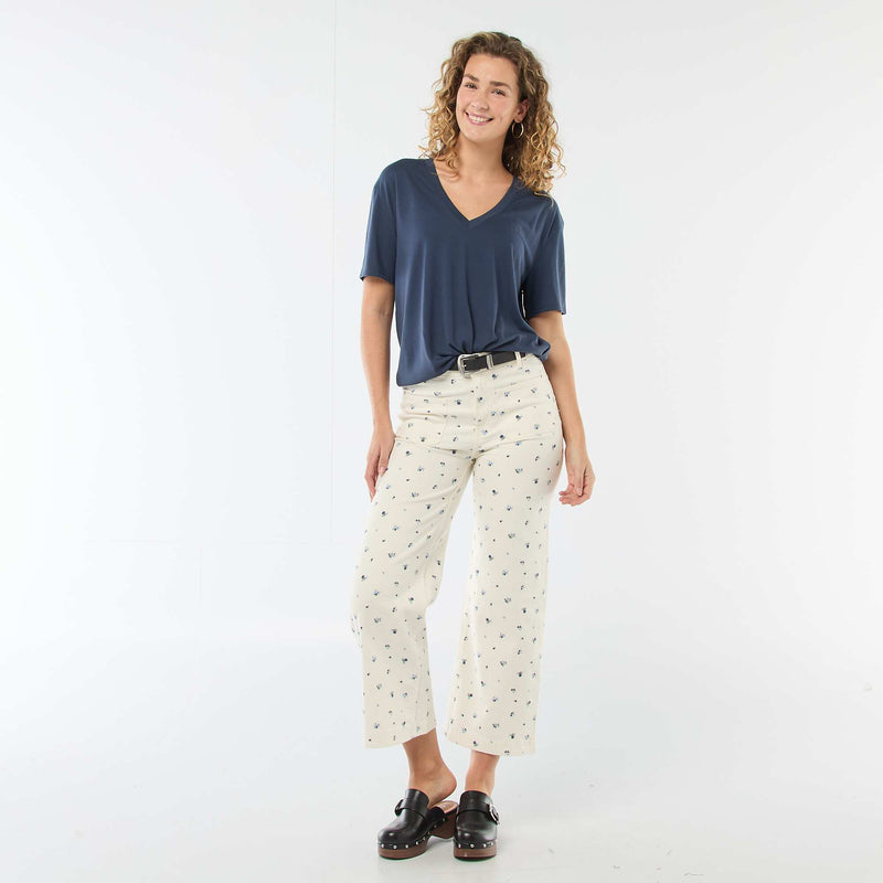 Tee-shirt manches courtes avec encolure en V