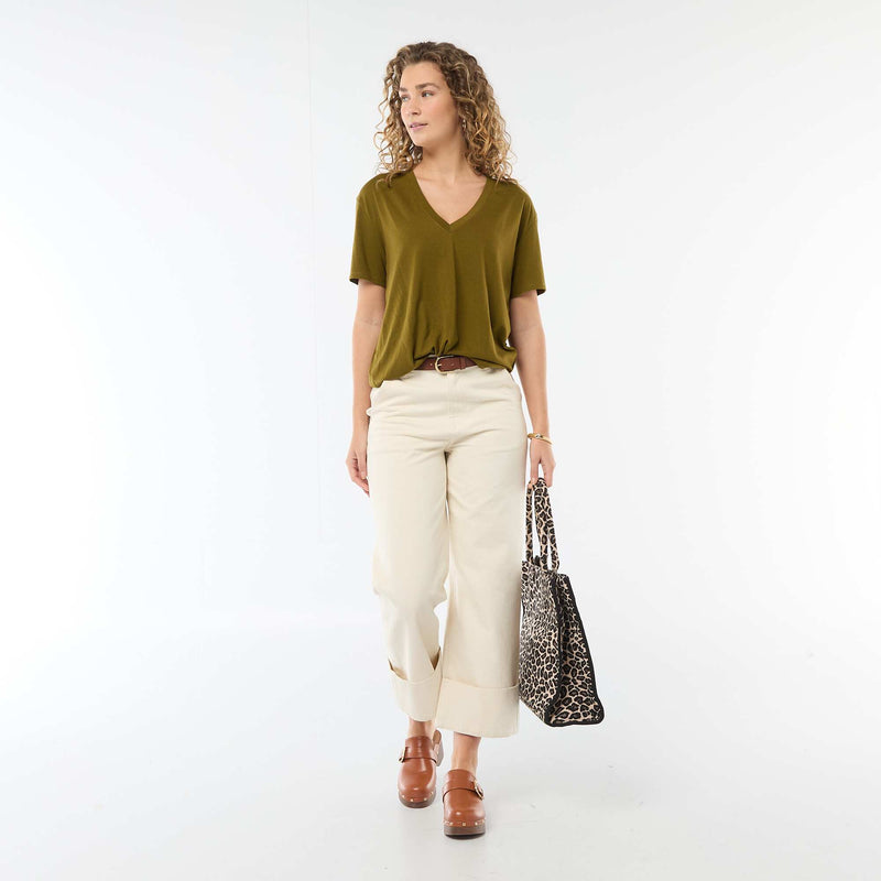 Tee-shirt manches courtes avec encolure en V