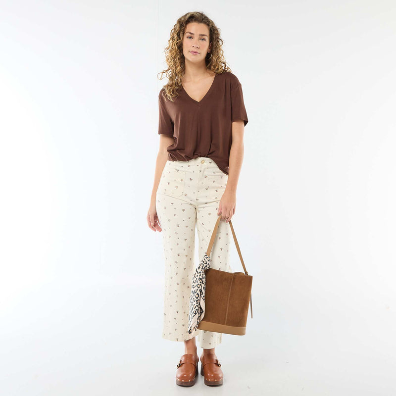 Tee-shirt manches courtes avec encolure en V