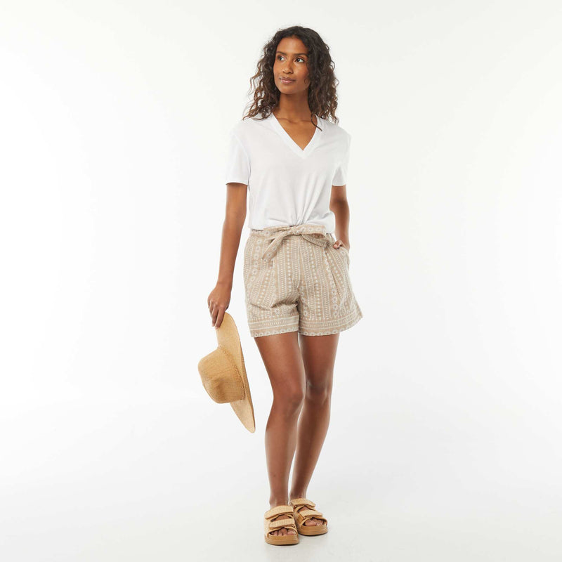 Tee-shirt manches courtes avec encolure en V