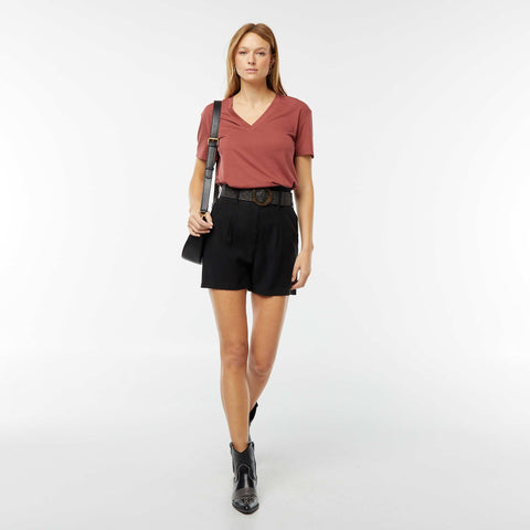 Tee-shirt manches courtes avec encolure en V