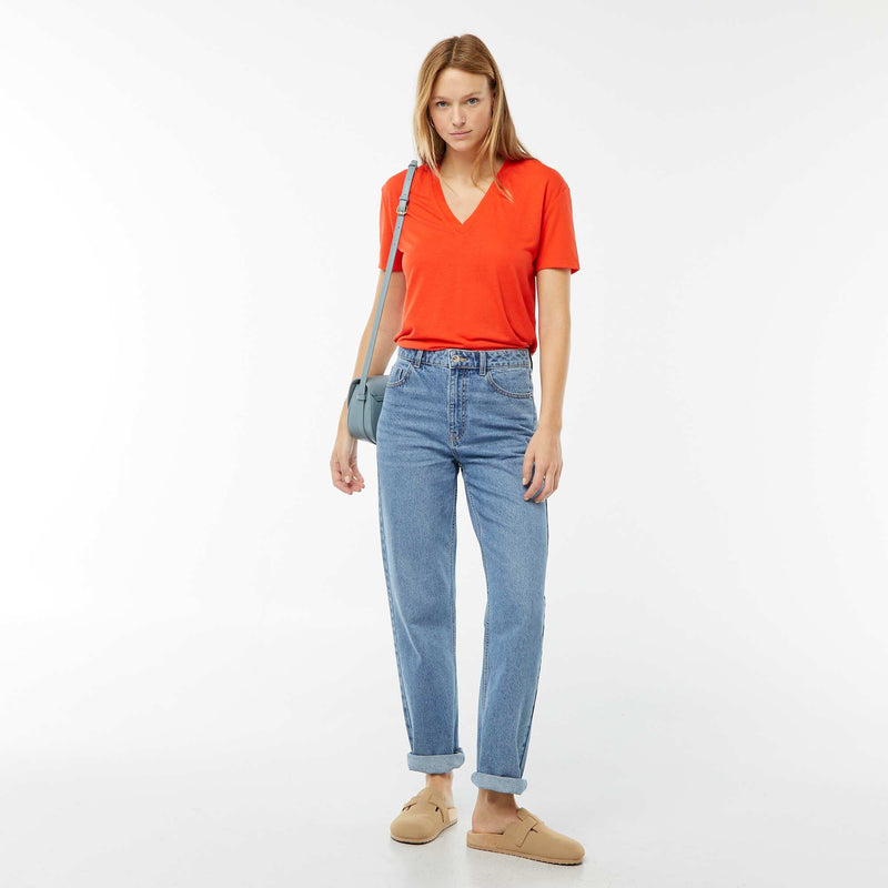 Tee-shirt manches courtes avec encolure en V