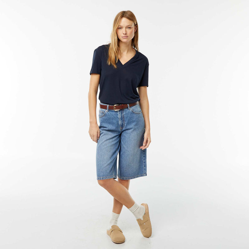 Tee-shirt manches courtes avec encolure en V