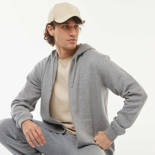 Sweat en molleton zippé à capuche