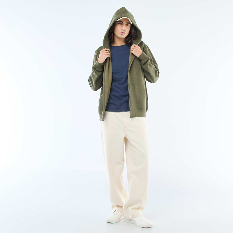 Sweat en molleton zippé à capuche