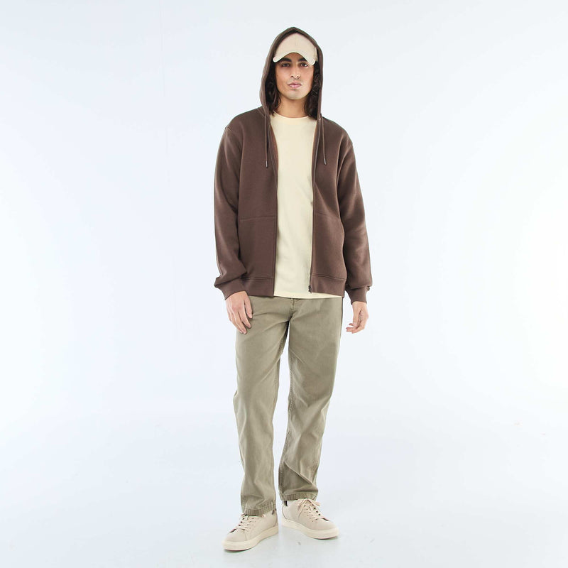Sweat en molleton zippé à capuche