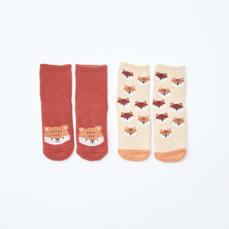 Paire de chaussettes fantaisie anti-dérapantes