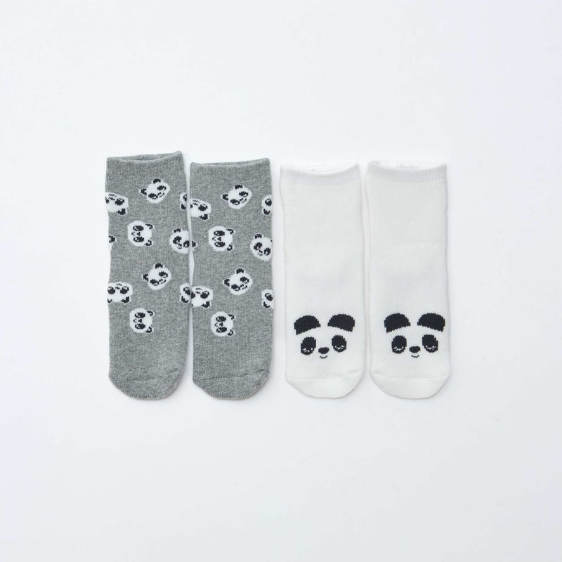 Paire de chaussettes fantaisie anti-dérapantes