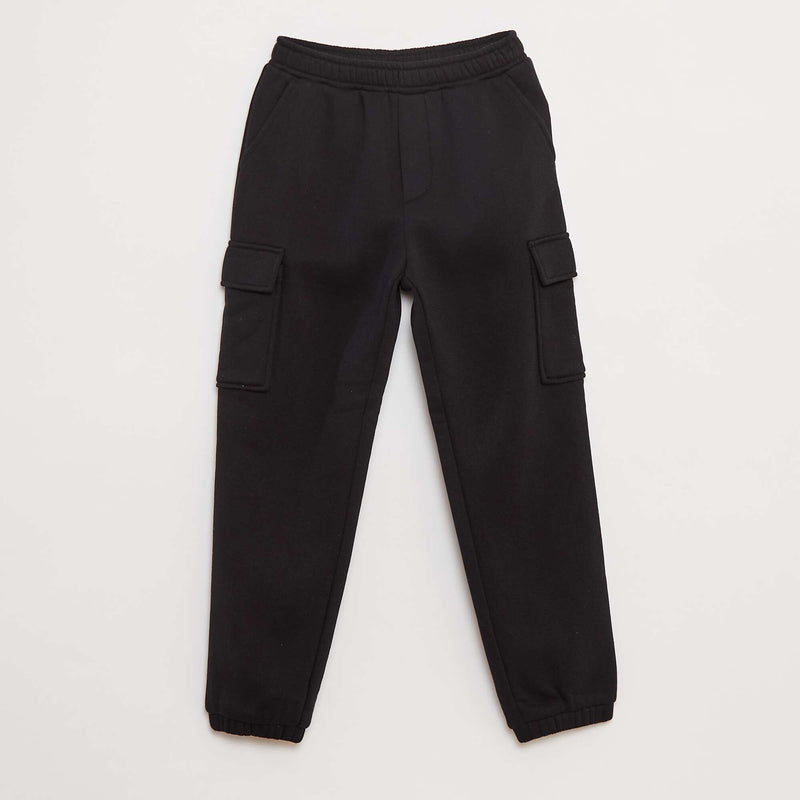 Jogging en molleton uni multi-poches