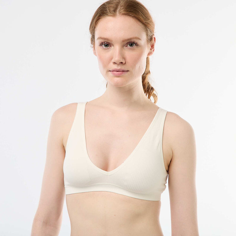Lot de 2 brassières côtelées sans coutures