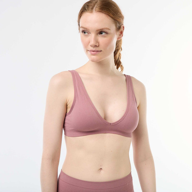 Lot de 2 brassières côtelées sans coutures