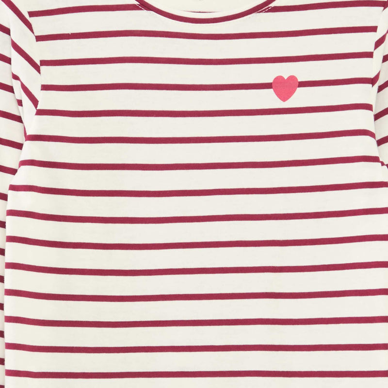 T-shirt à rayures à manches longues et col rond