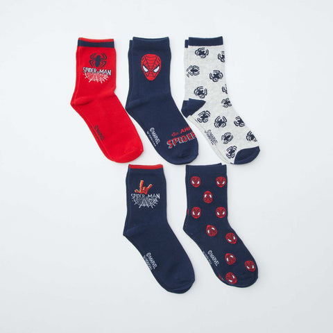Lot de 5 paires de chaussettes 'Spiderman'