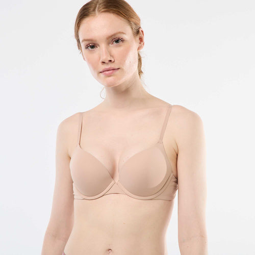 Soutien-gorge push-up invisible en microfibre
