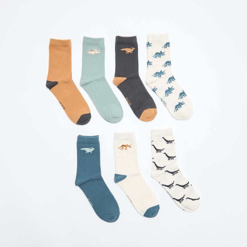 Lot de 7 paires de chaussettes imprimées