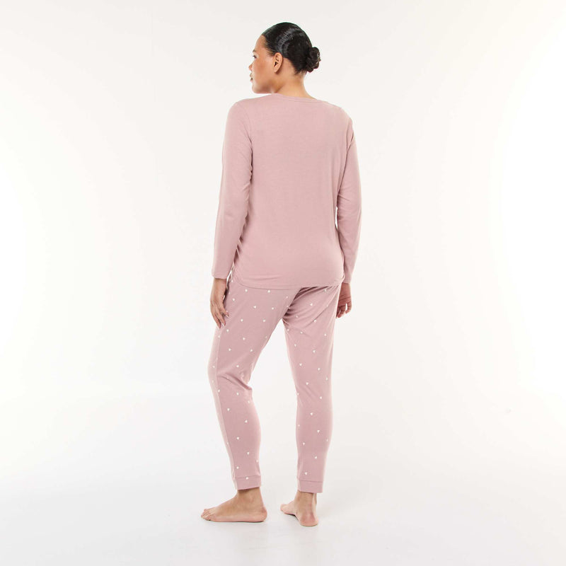 Ensemble de pyjama long imprimé - 2 pièces