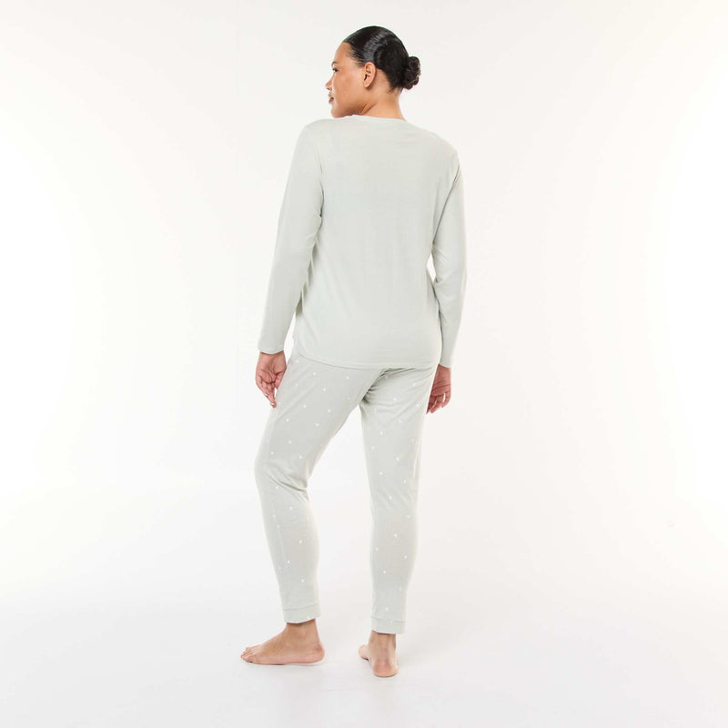Ensemble de pyjama long imprimé - 2 pièces
