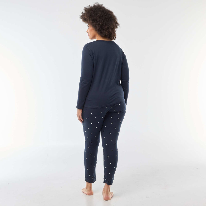 Ensemble de pyjama long imprimé - 2 pièces