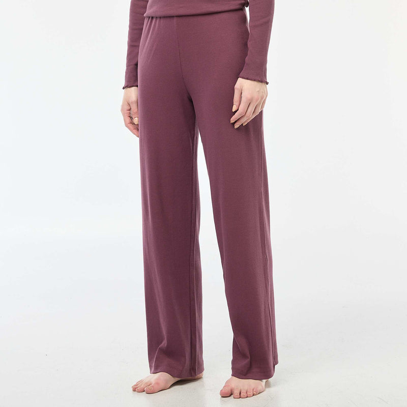 Pantalon côtelé de nuit all-over 'fleur'