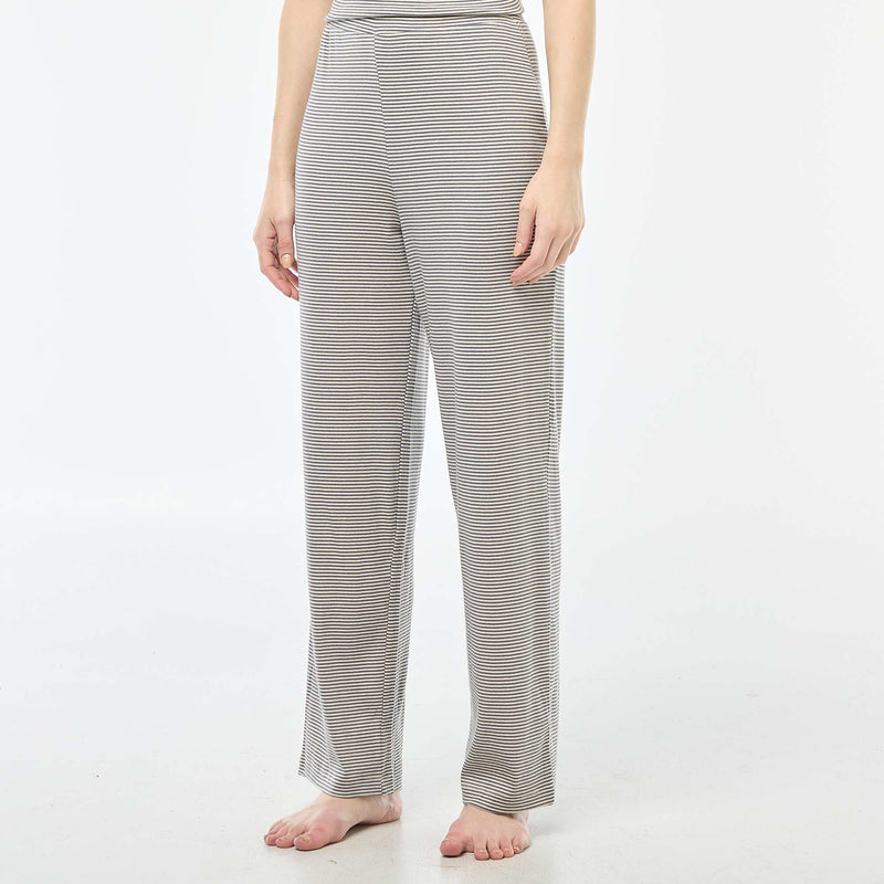Pantalon côtelé de nuit all-over 'fleur'